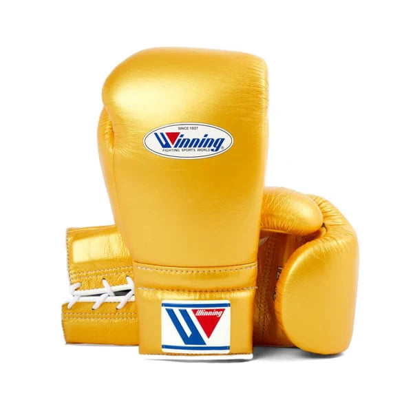 Winning Boxing Gloves Golden Lace-Up