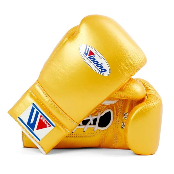 Winning Boxing Gloves Golden Lace-Up
