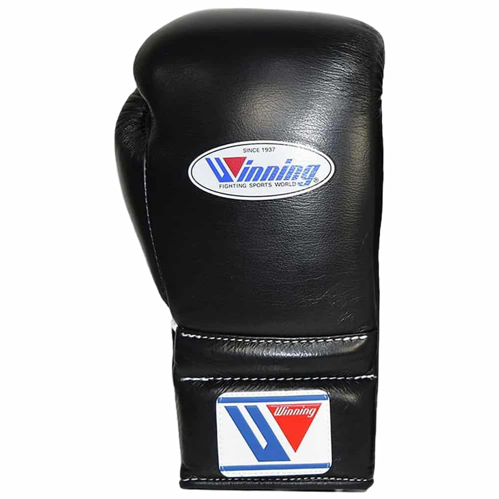 Winning Boxing Gloves Black Lace-Up