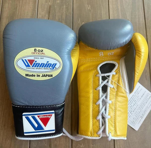 Winning Boxing Gloves Grey/Yellow/Black Customization