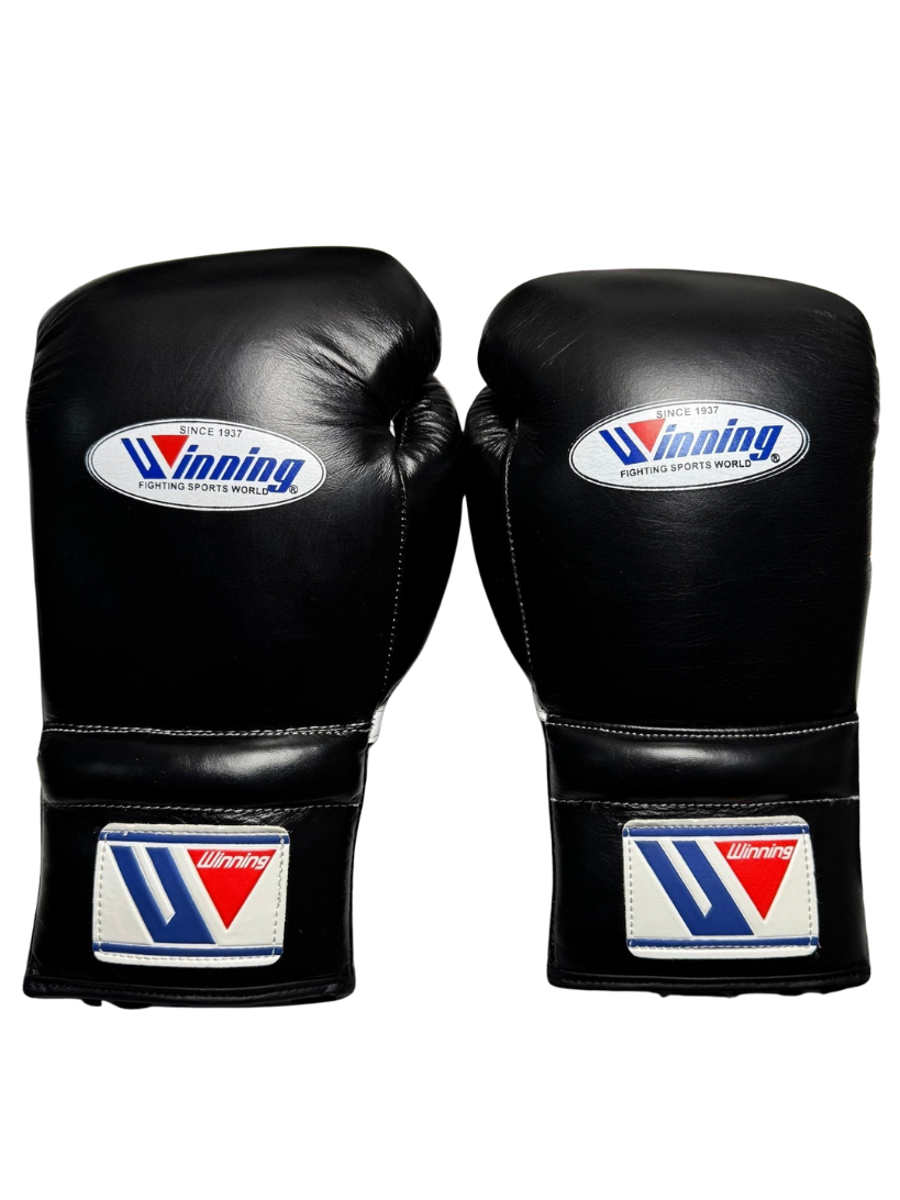 Winning Boxing Gloves Black Leather