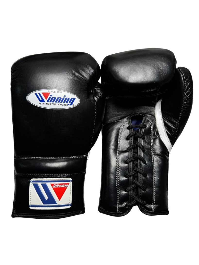 Winning Boxing Gloves Black Leather