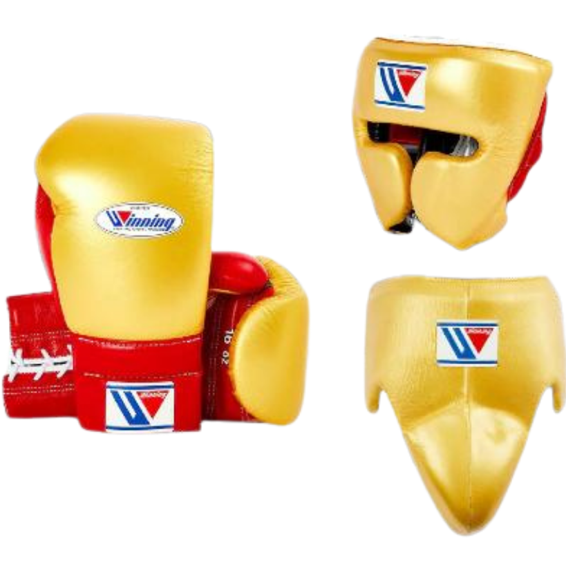 Winning Boxing Gloves Gold/Red Custom