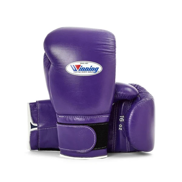 Winning Boxing Gloves Purple Velcro Sparring