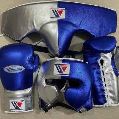 Winning Boxing Set Blue/Silver Customizable