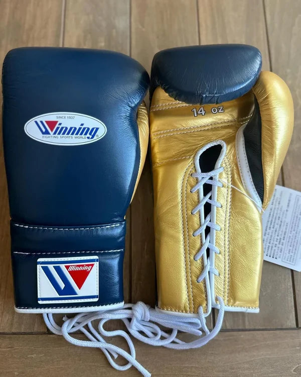 Winning Boxing Gloves Dark-Blue/Gold Sparring