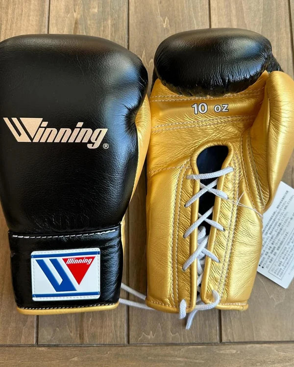 Winning Boxing Gloves Black/Gold Sparring