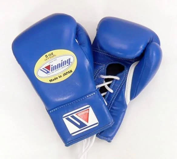 Winning Boxing Gloves Blue Lace-Up