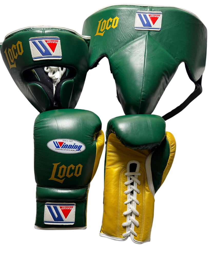 Winning Boxing Gloves Green/Yellow Custom