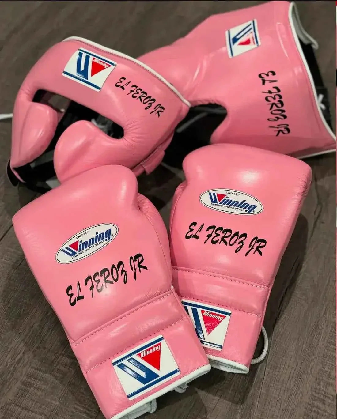 Winning Boxing Set Pink Leather