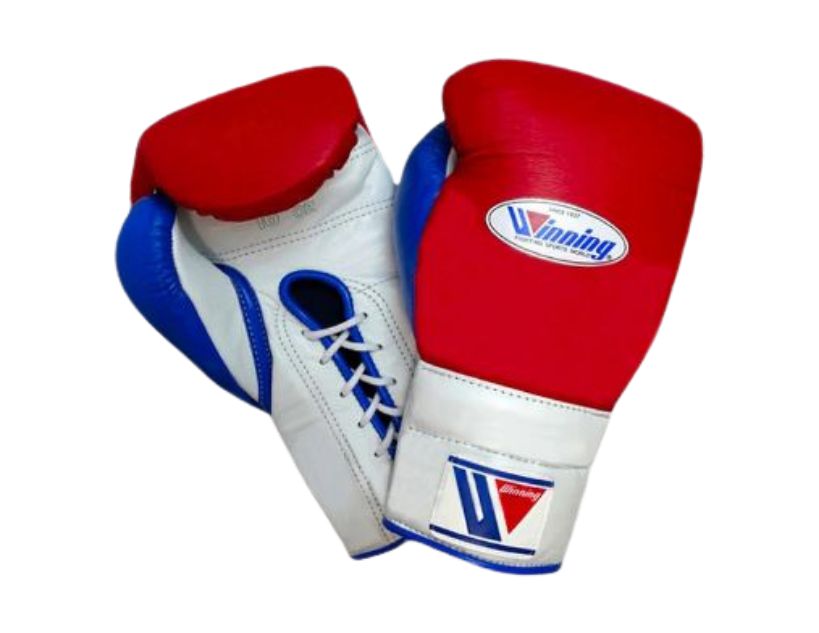 Winning Boxing Gloves Red/White/Blue Leather