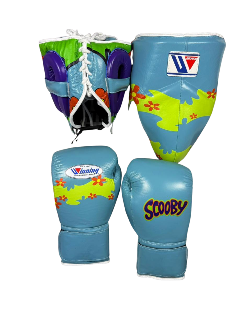 Winning Boxing Gloves Sky -Blue Scooby Style Custom