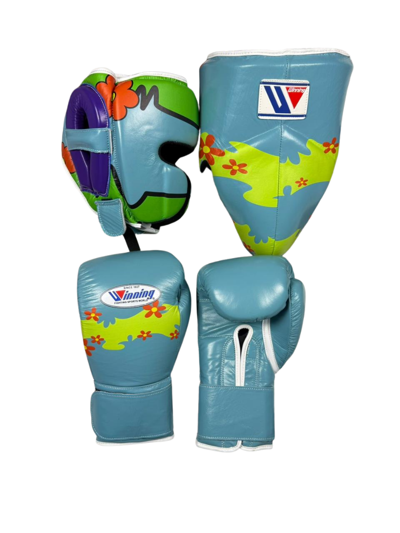 Winning Boxing Gloves Sky -Blue Scooby Style Custom