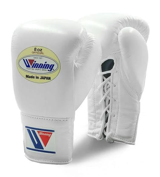 Winning Boxing Gloves White Lace-Up
