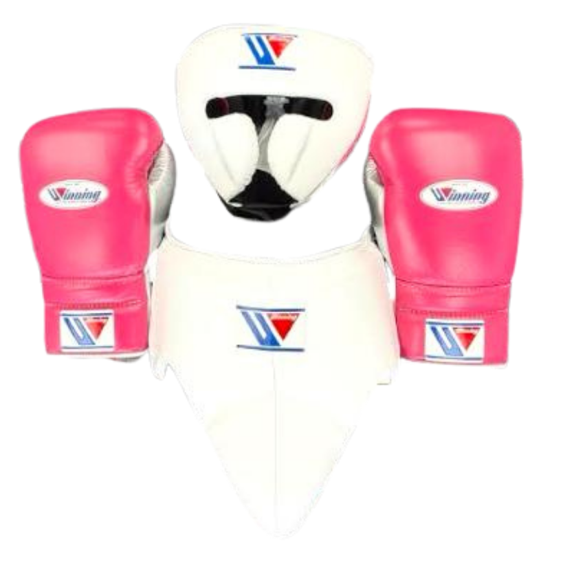 Winning Boxing Set White/Pink Training Kit
