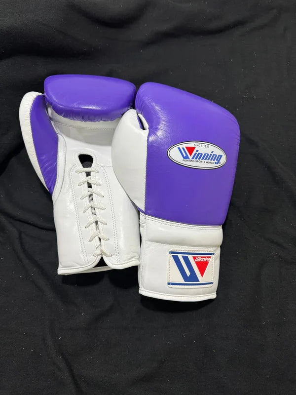 Winning Boxing Gloves Purple/White Sparring