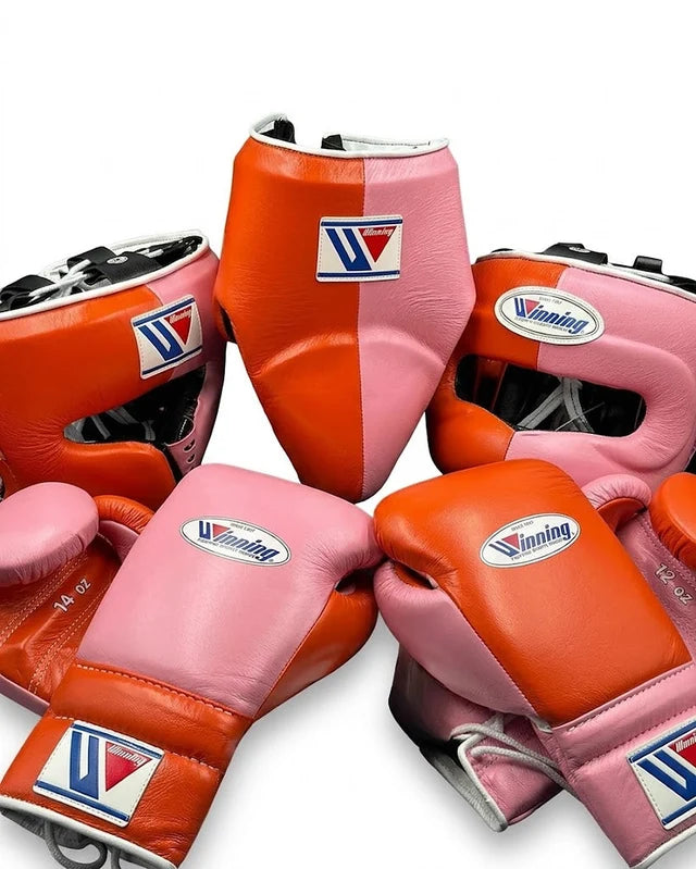 Winning Boxing Set Orange/Pink Leather