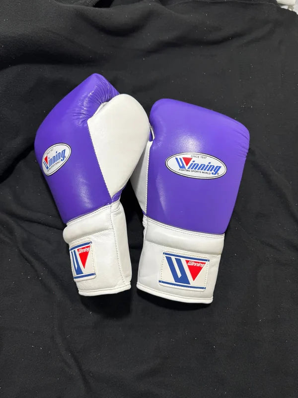 Winning Boxing Gloves Purple/White Sparring