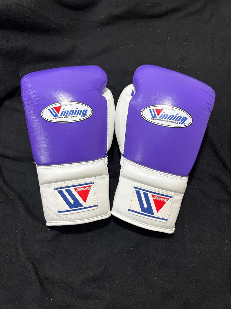 Winning Boxing Gloves Purple/White Sparring
