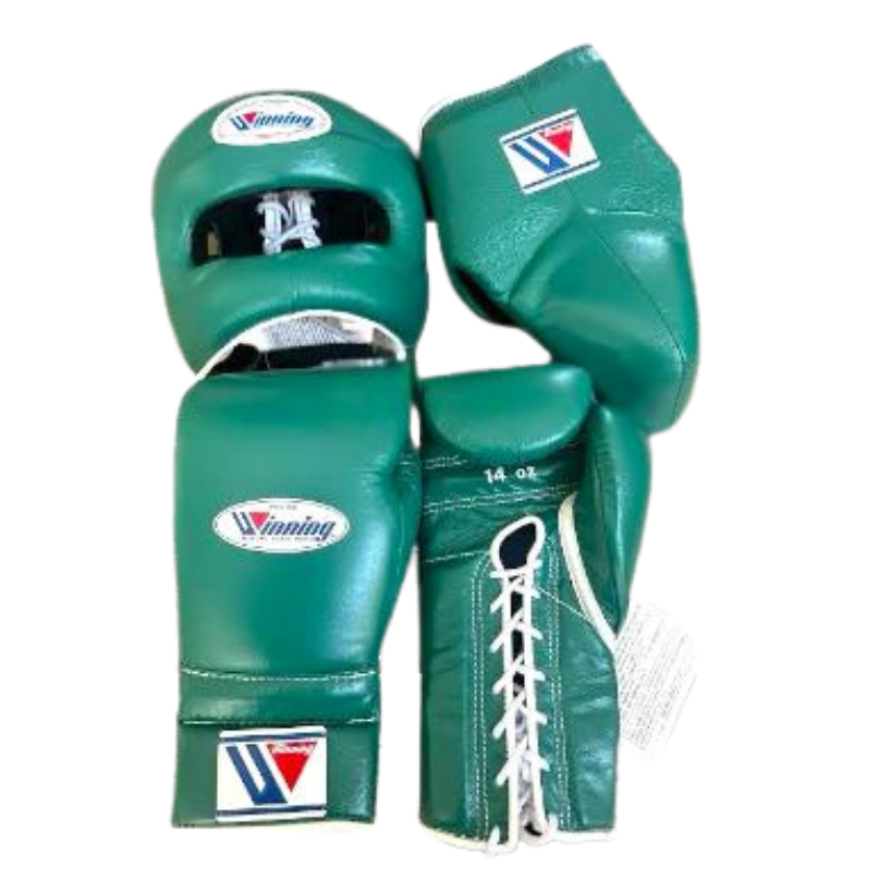 Winning Boxing Set Green Leather