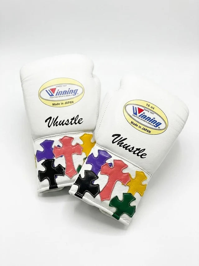 Winning Boxing Set White Leather