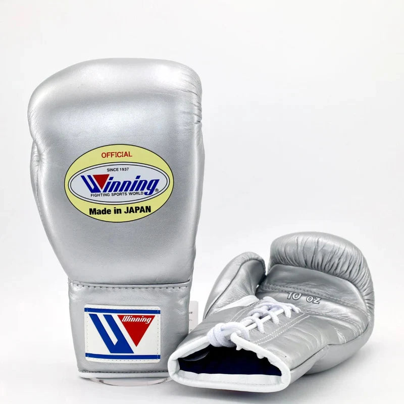 Winning Boxing Gloves Silver Custom