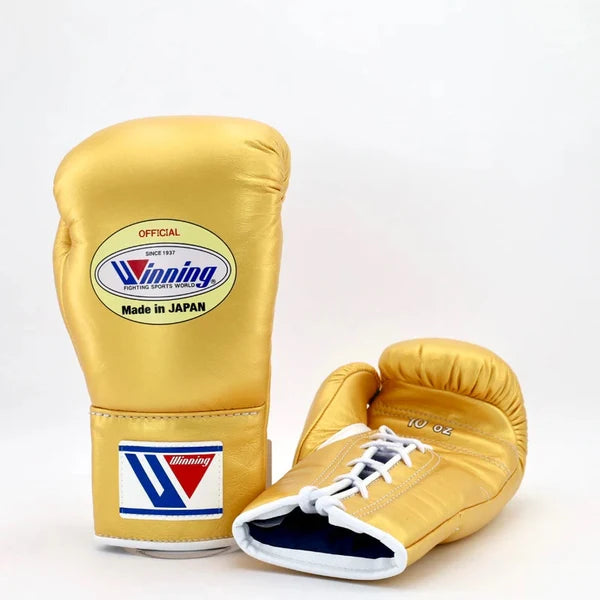 Winning Boxing Gloves Gold Lace-Up
