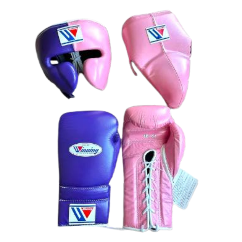 Winning Boxing Set Purple/Pink Leather