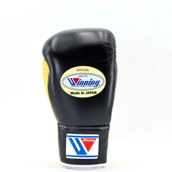 Winning Boxing Gloves Black/Yellow Custom