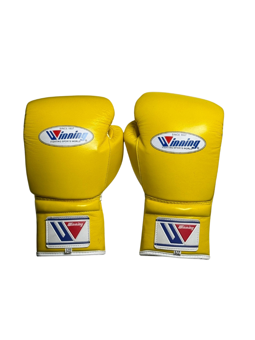 Winning Boxing Gloves Yellow Leather