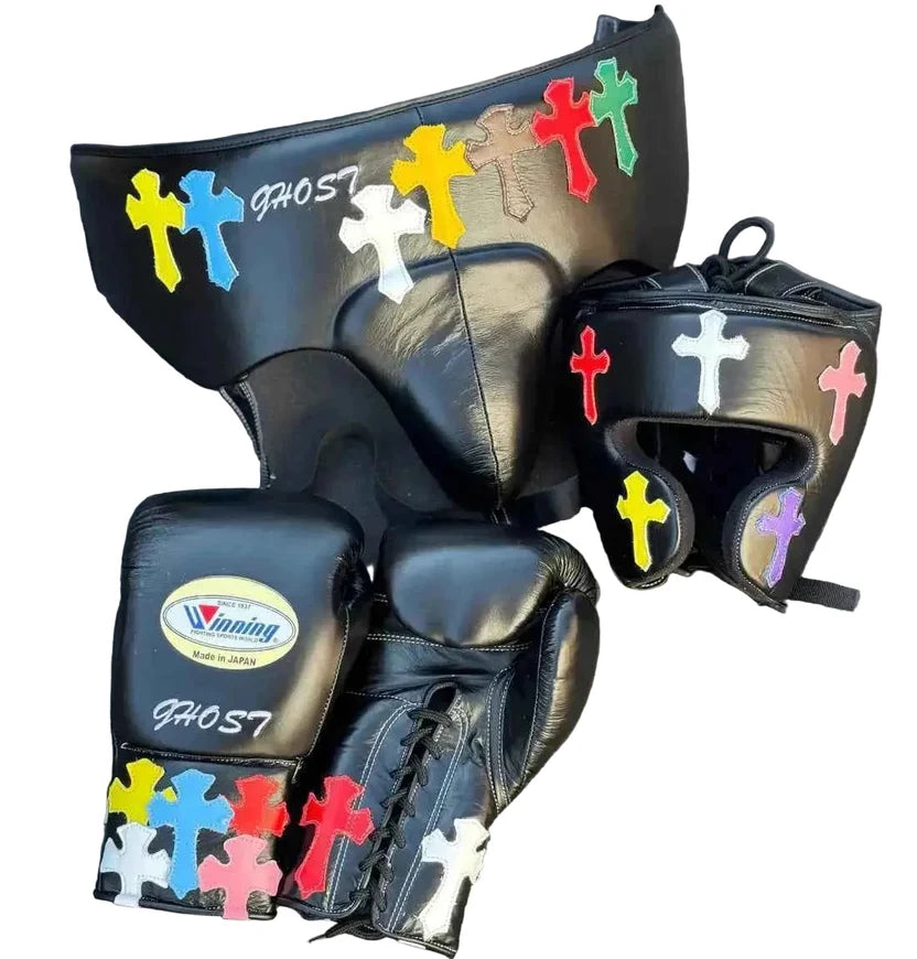Winning Boxing Set Black Leather