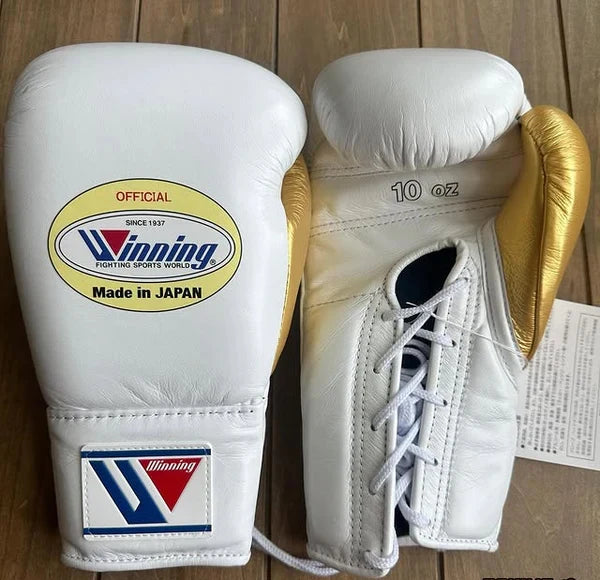 Winning Boxing Gloves White/Gold Customization