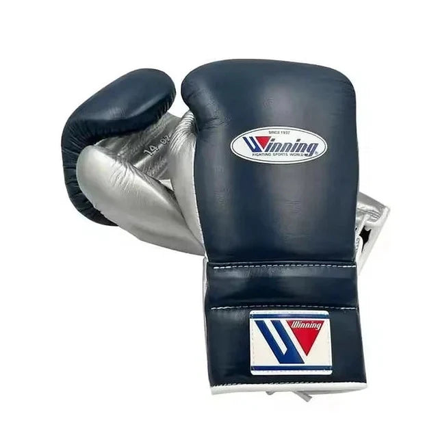 Winning Boxing Set Blue/Silver Leather