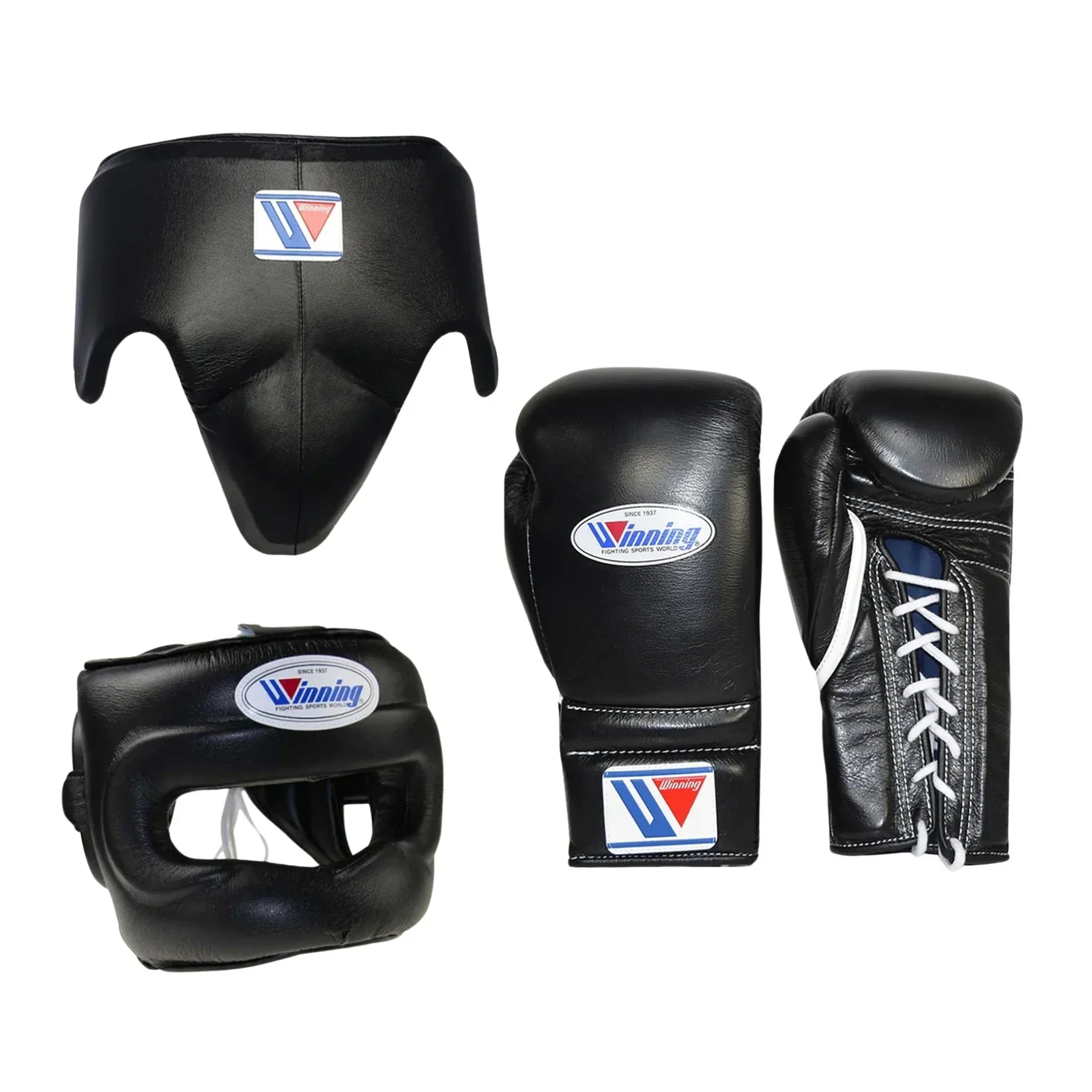 Winning Boxing Set Black Customizable