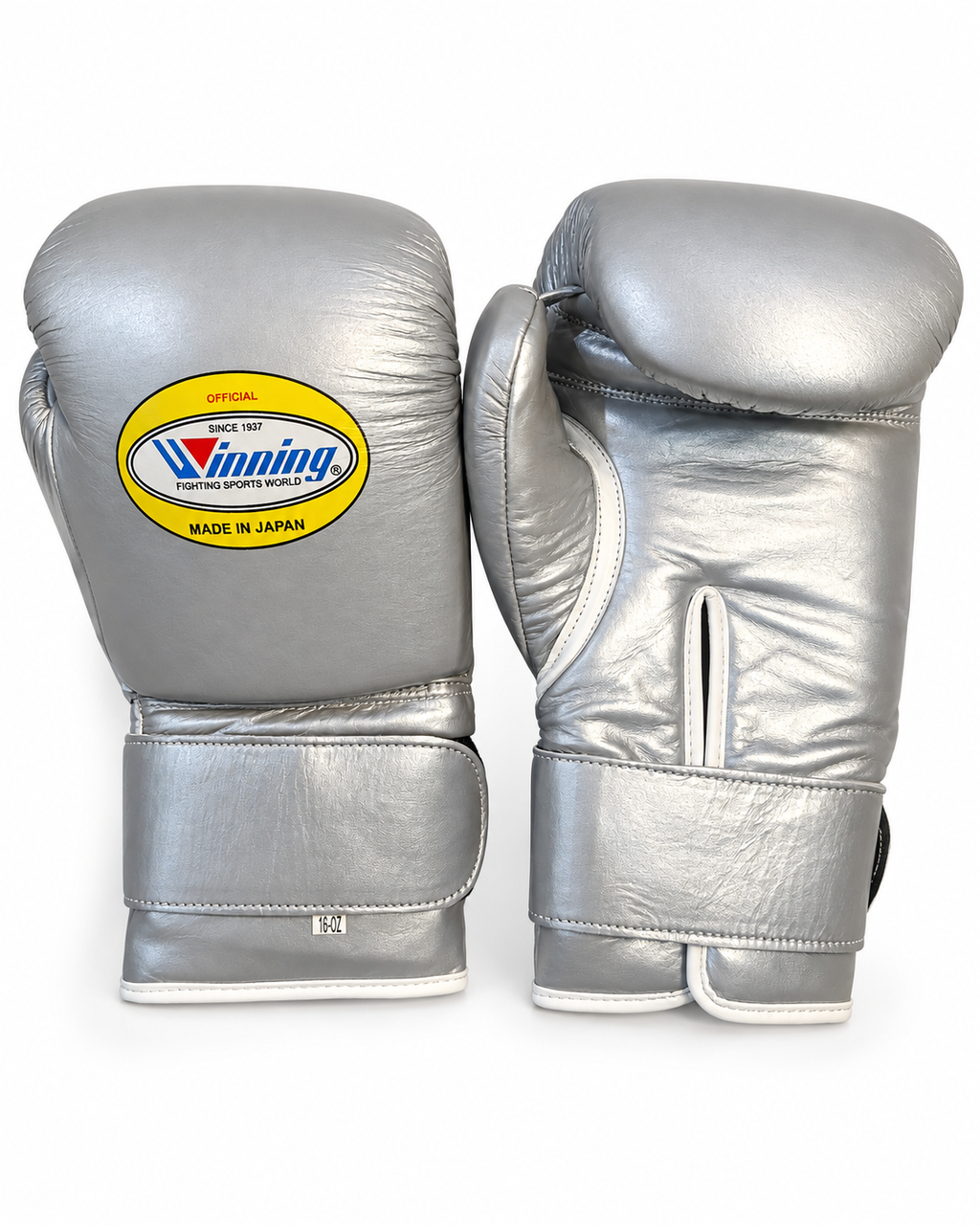 Winning Boxing Gloves Silver Velcro