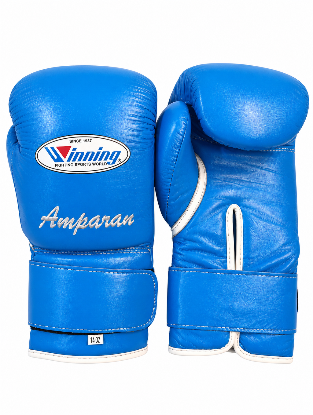 Winning Boxing Gloves Blue Velcro