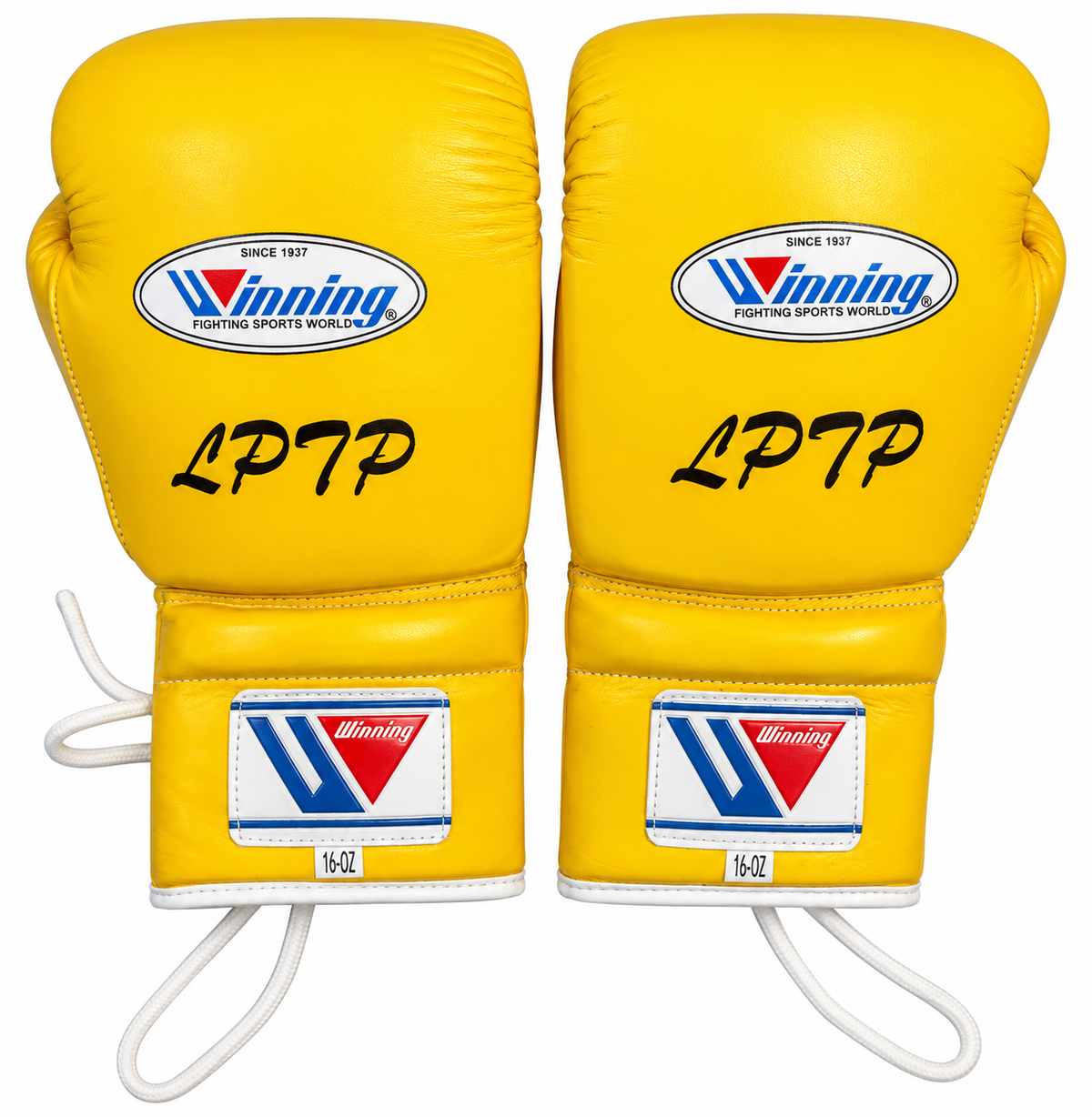 Winning Boxing Gloves Yellow Lace-Up