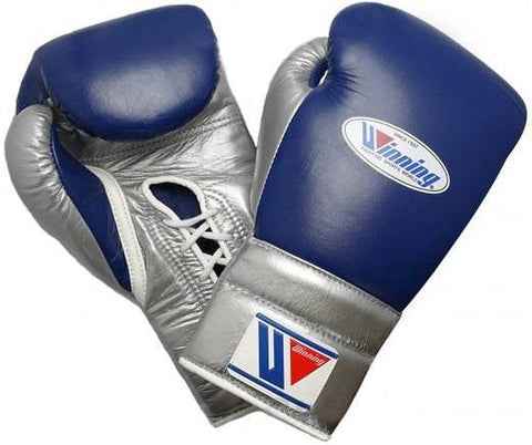 Winning Boxing Gloves Blue/Silver Sparring