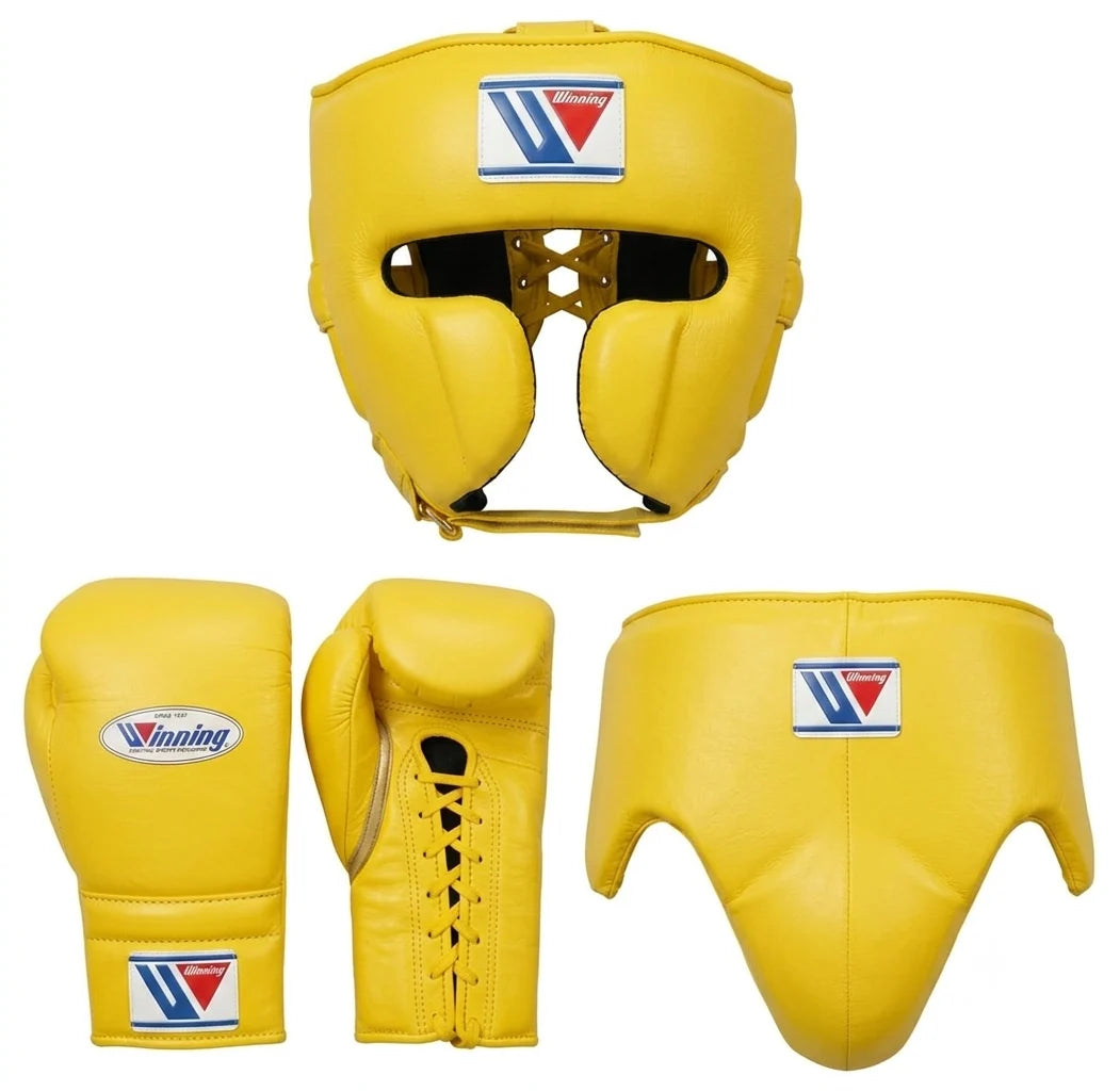 Winning Boxing Set Yellow Leather