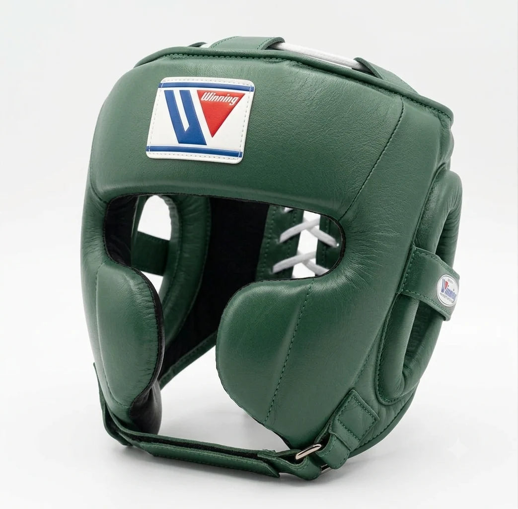 Winning Boxing Headguard Green Custom