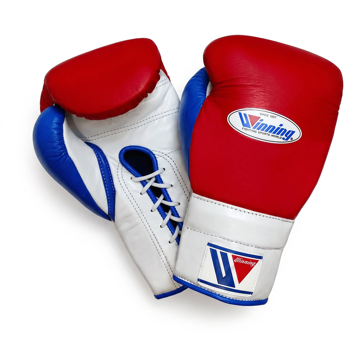 Winning Boxing Gloves Red/White/Blue Lace up