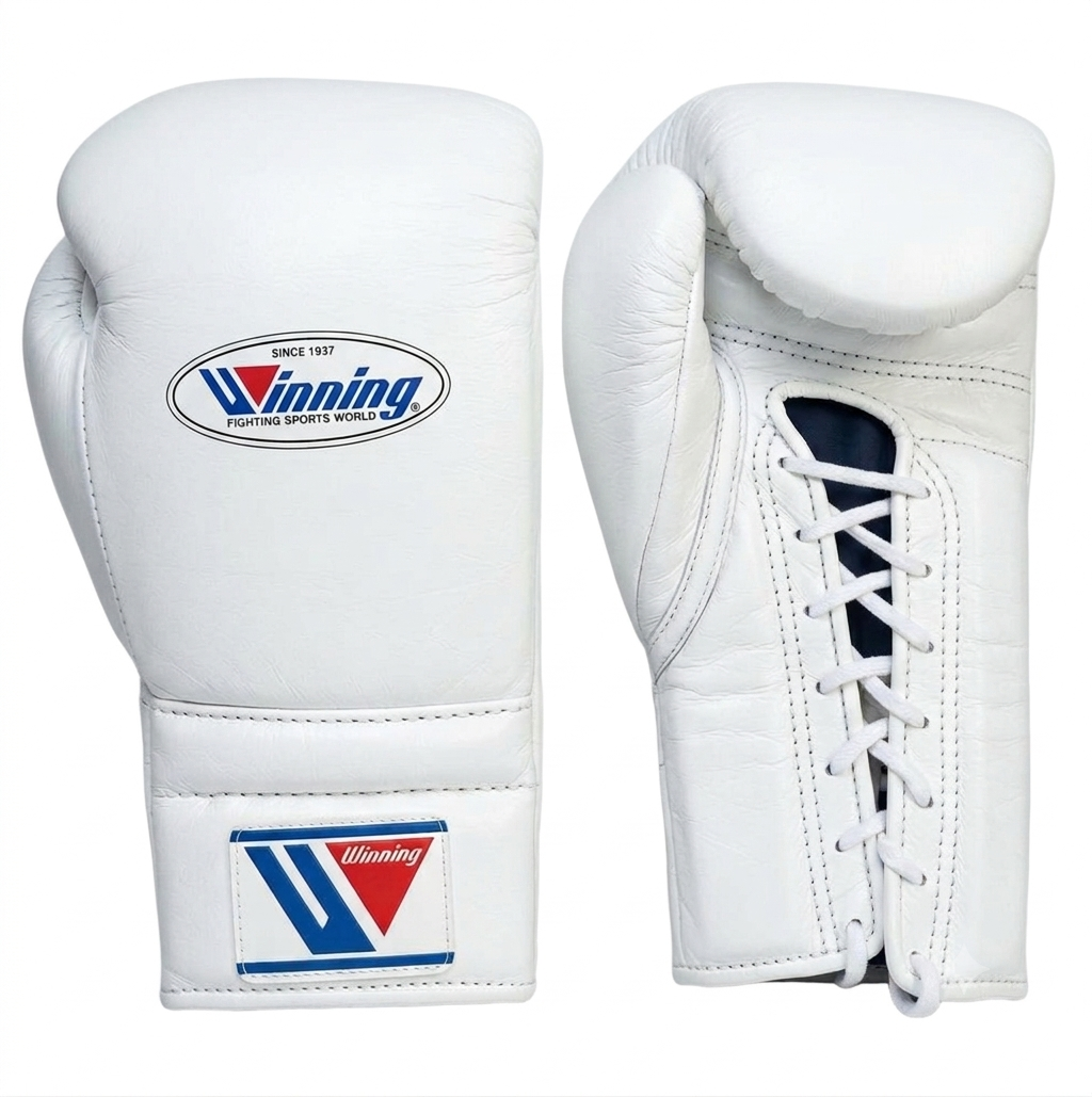 Winning Boxing Gloves White Lace-Up