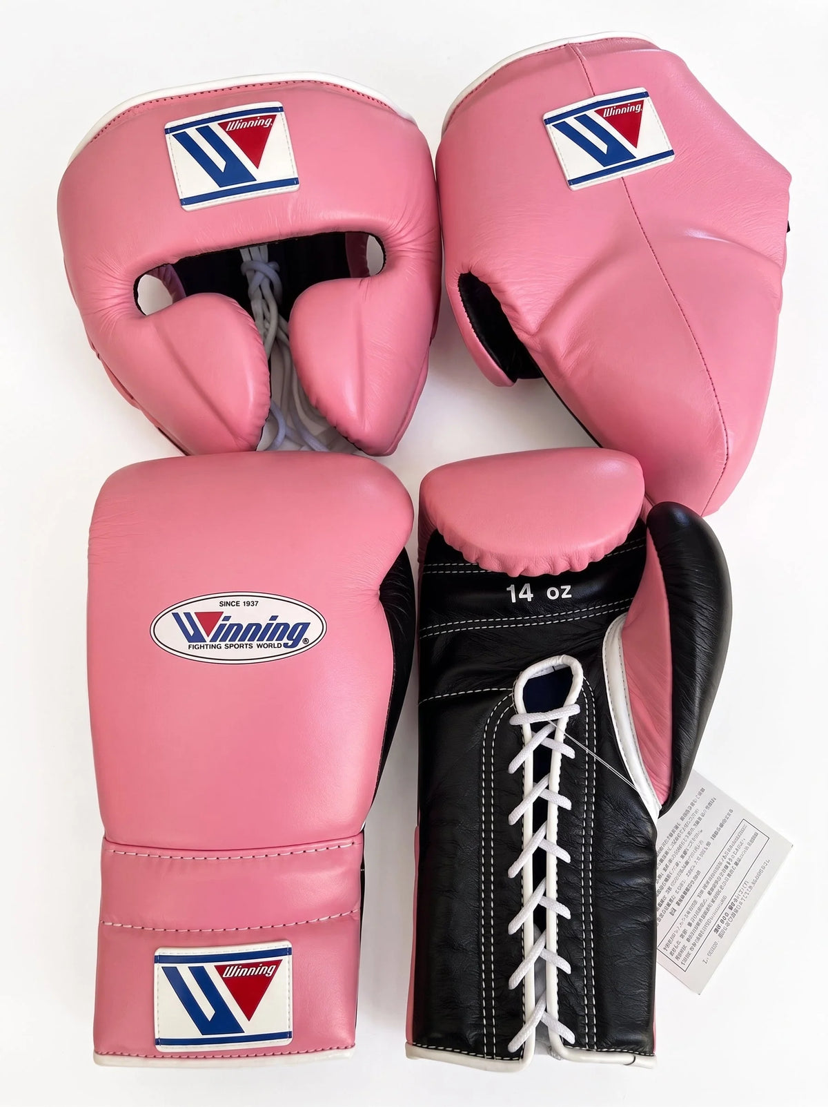 Winning Boxing Set Pink/Black Leather