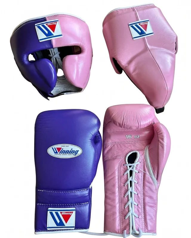 Winning Boxing Set Pink/Purple Leather