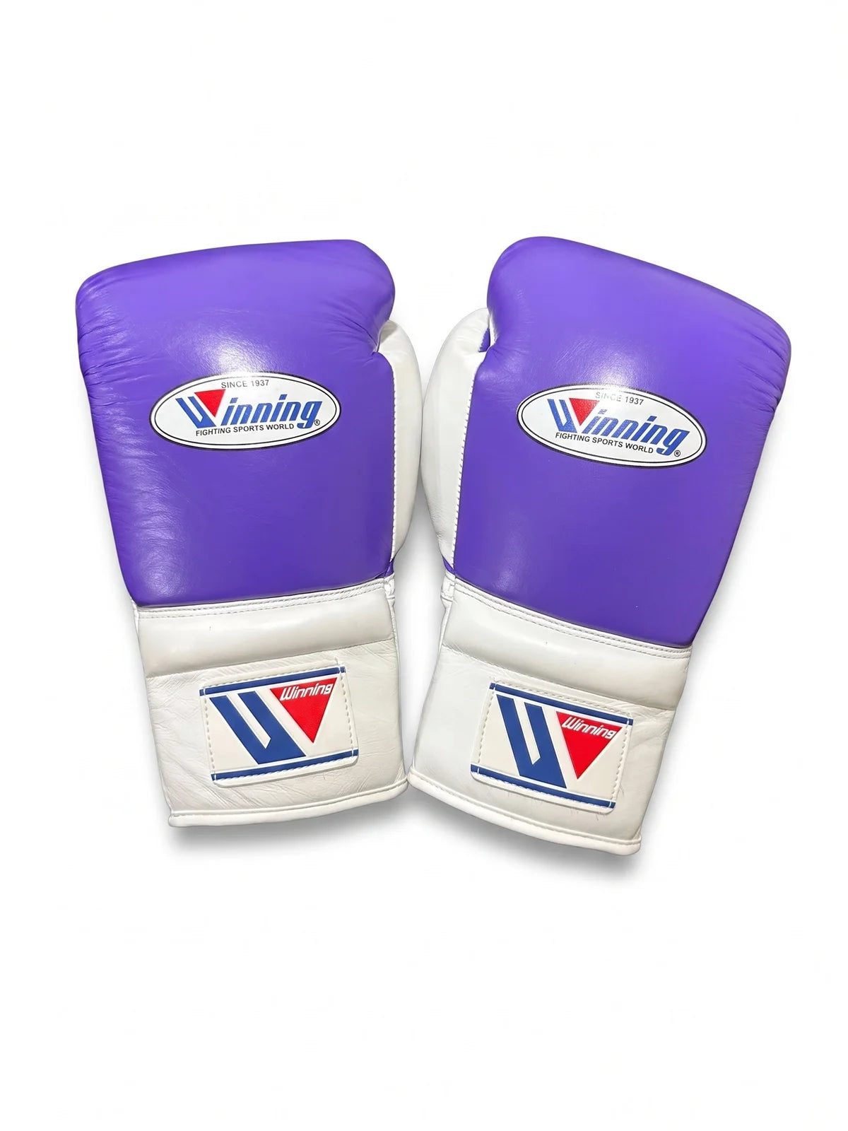 Winning Boxing Gloves Purple/White Lace up