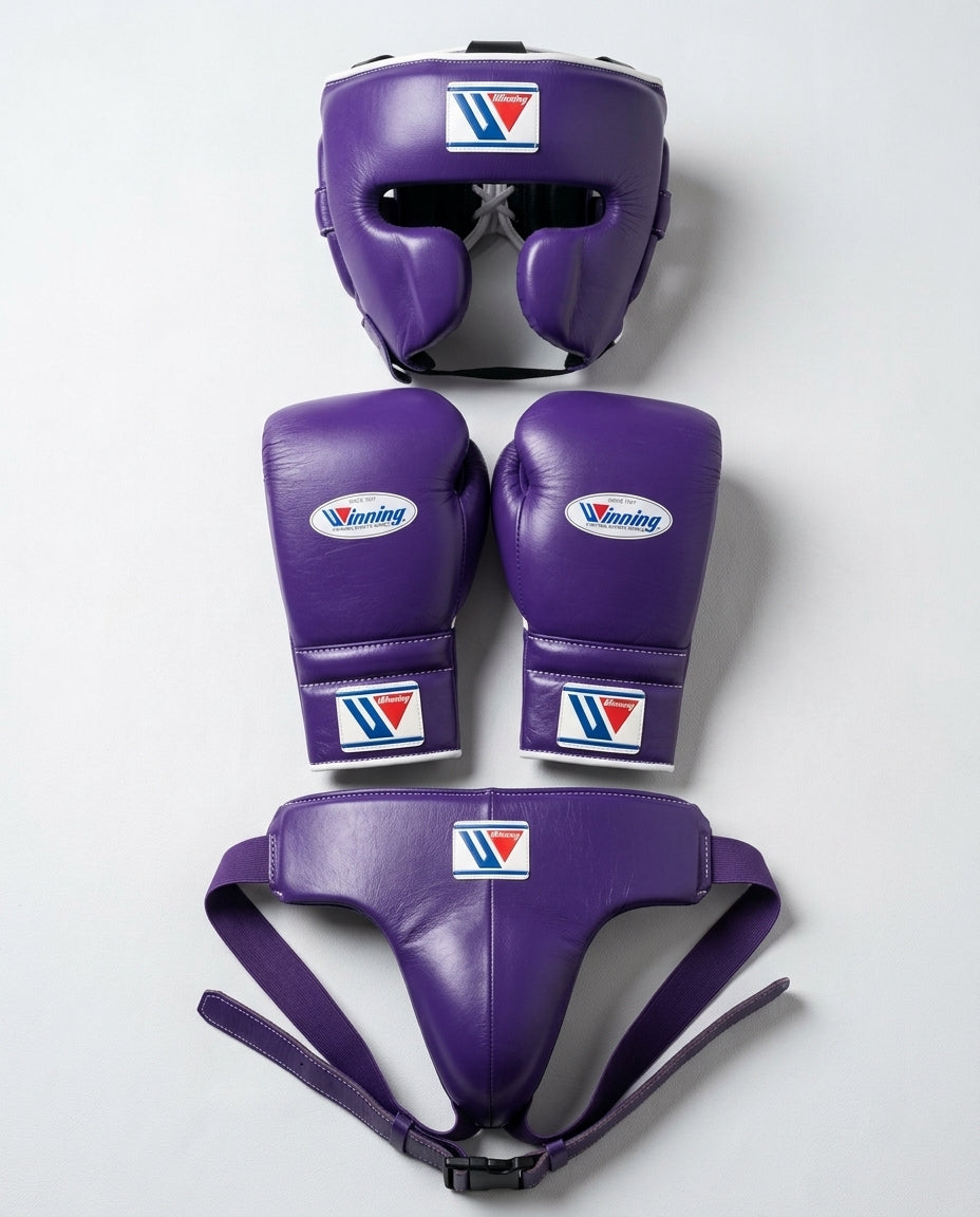 Winning Boxing Set Purple Leather