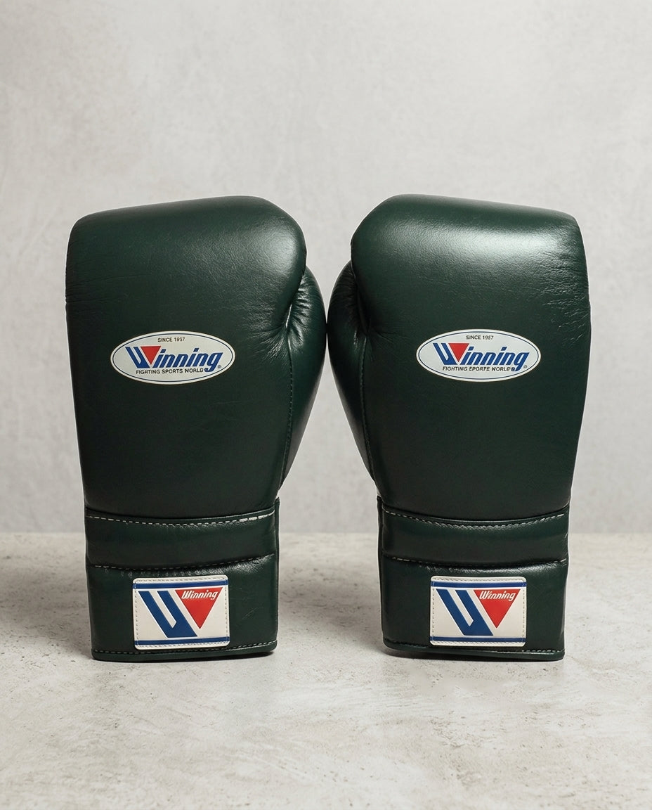 Winning Boxing Set Green Leather