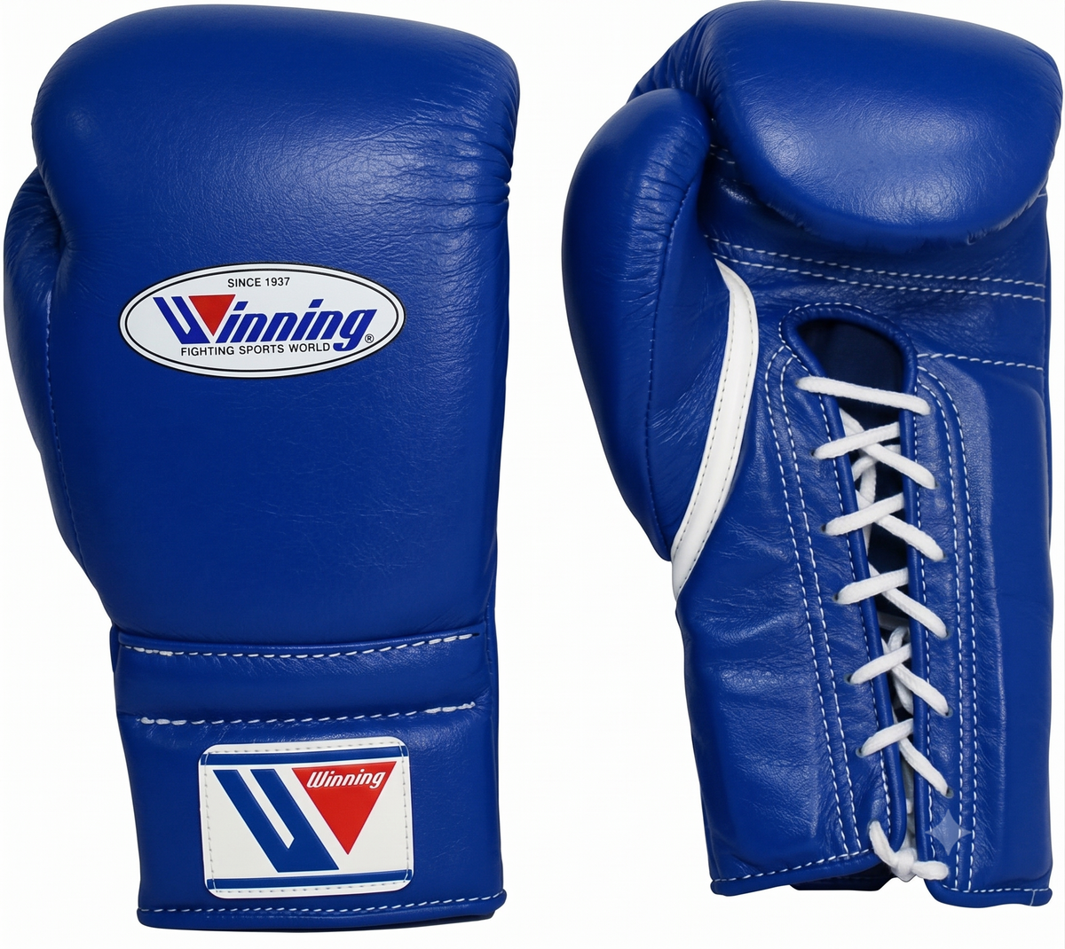 Winning Boxing Gloves Blue/White Lace-Up