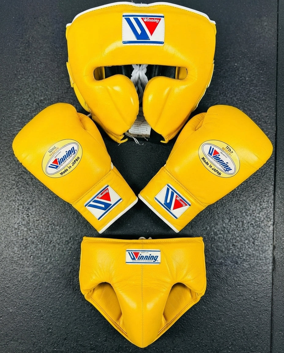 Winning Boxing Set Yellow Leather