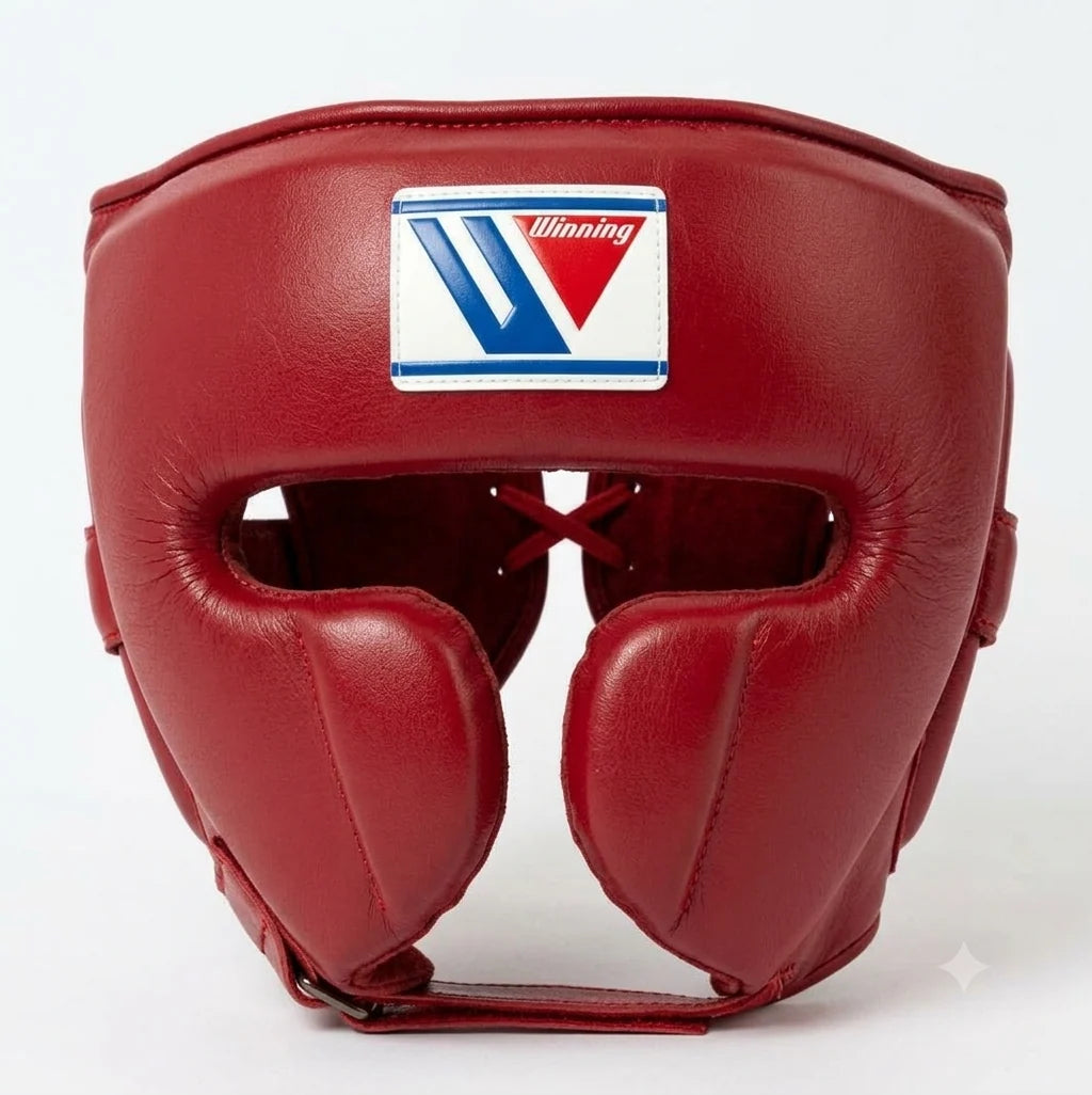 Winning Boxing Headguard Red Sparring